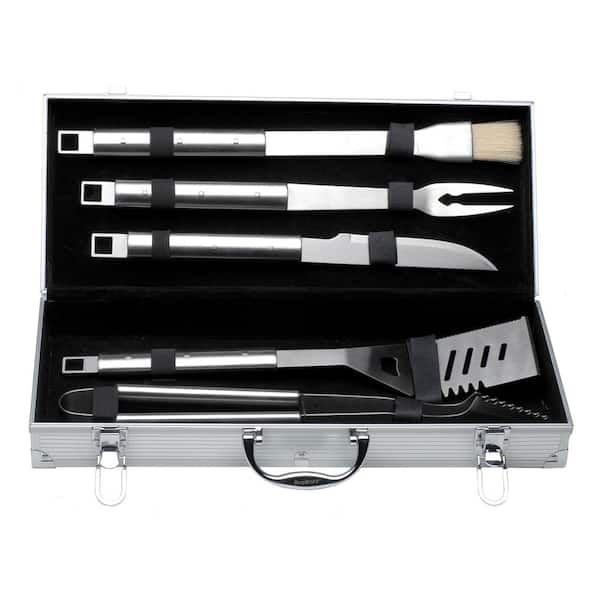 BergHOFF Cubo Essentials 6-Pieces Stainless Steel BBQ Set with Case