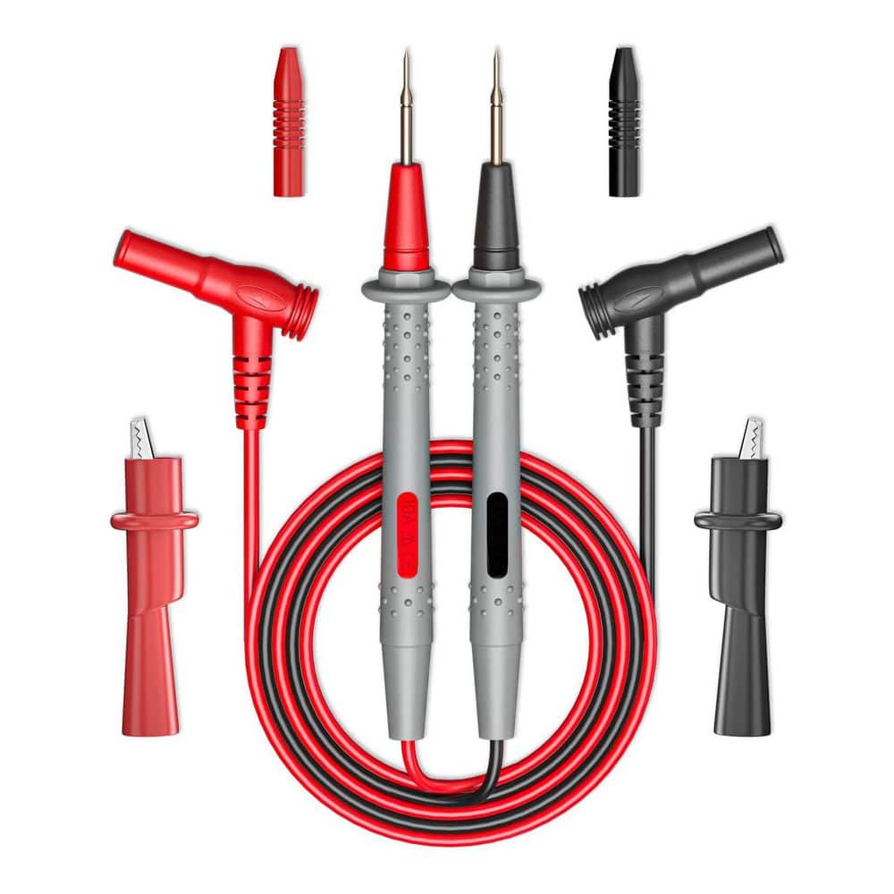 EKIEUDL 2-Piece Precision Multimeter Test Lead Kit 1000-Volt 10 Amp ...