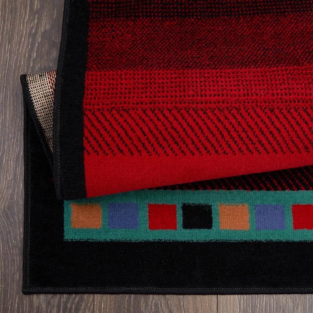 Sagrada Southwest-Inspired 8' x 10' Black Synthetic Area Rug