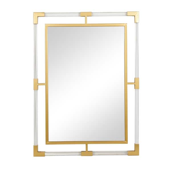 Litton Lane 38 In. X 28 In. Double Framed Rectangle Framed Gold Wall 