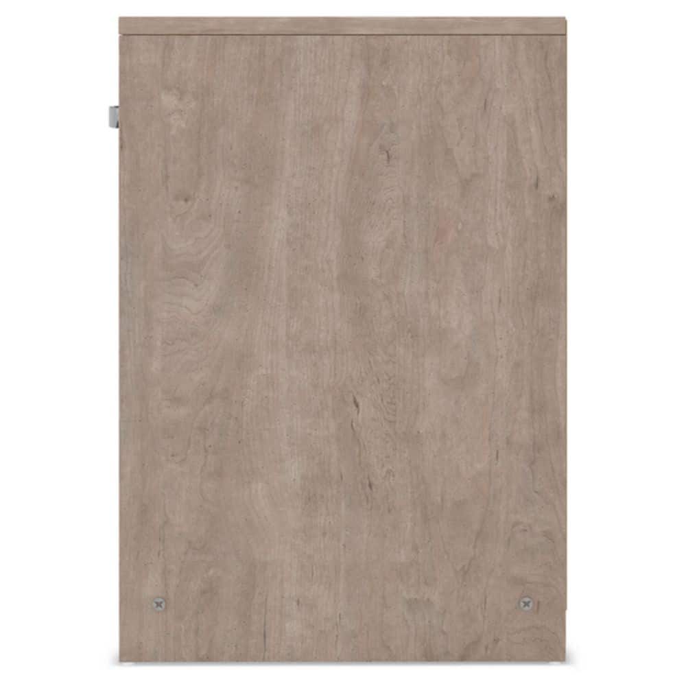 Transitional Beige 1-Drawer Nightstand with Satin Nickel Pulls