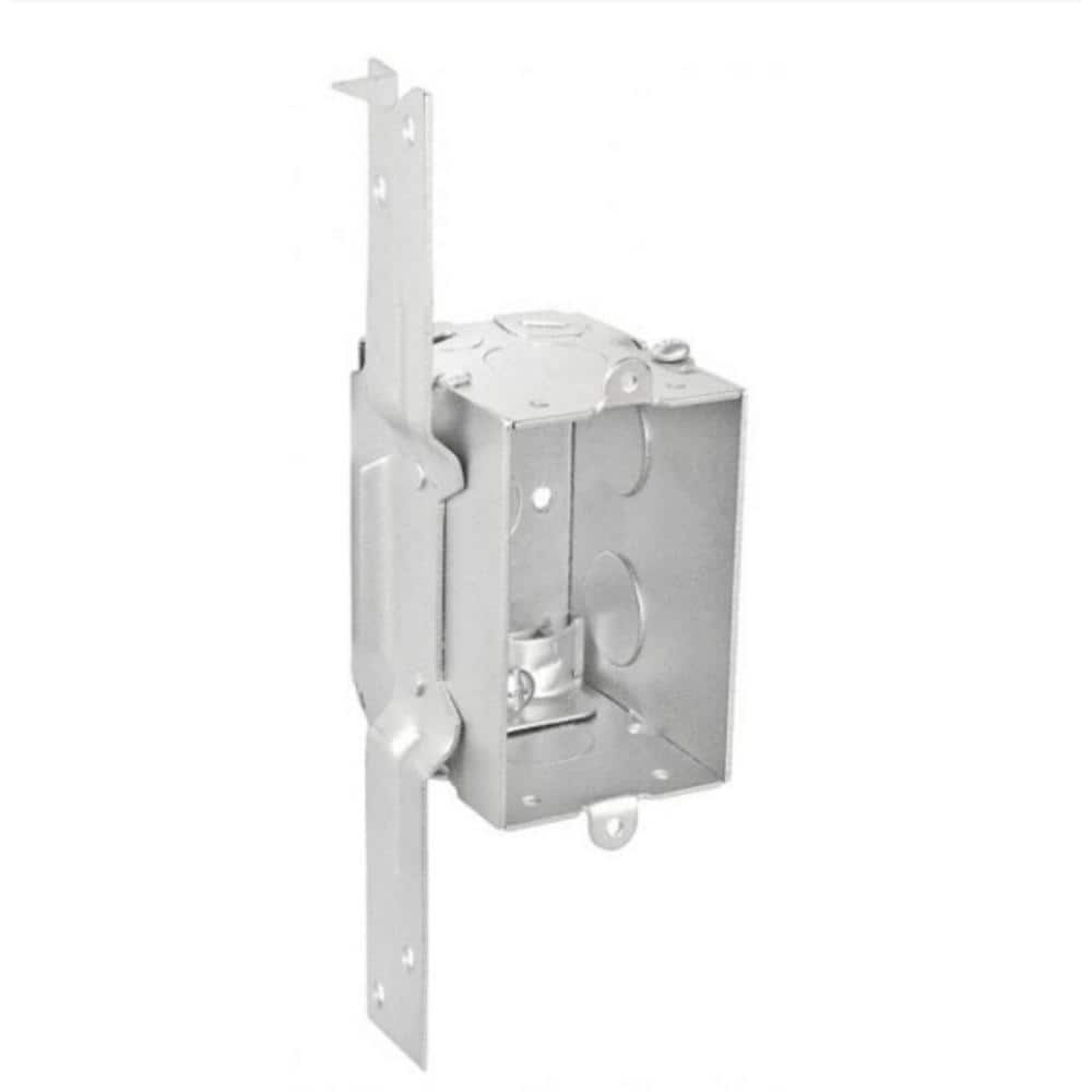 3 in. H x 2 in. W x 2-3/4 in. D Steel Metallic 1-Gang Switch Box, Five 1/2 in. KO's, NMSC Clamps and F Bracket, 1-Pack price history on PriceWatchPro