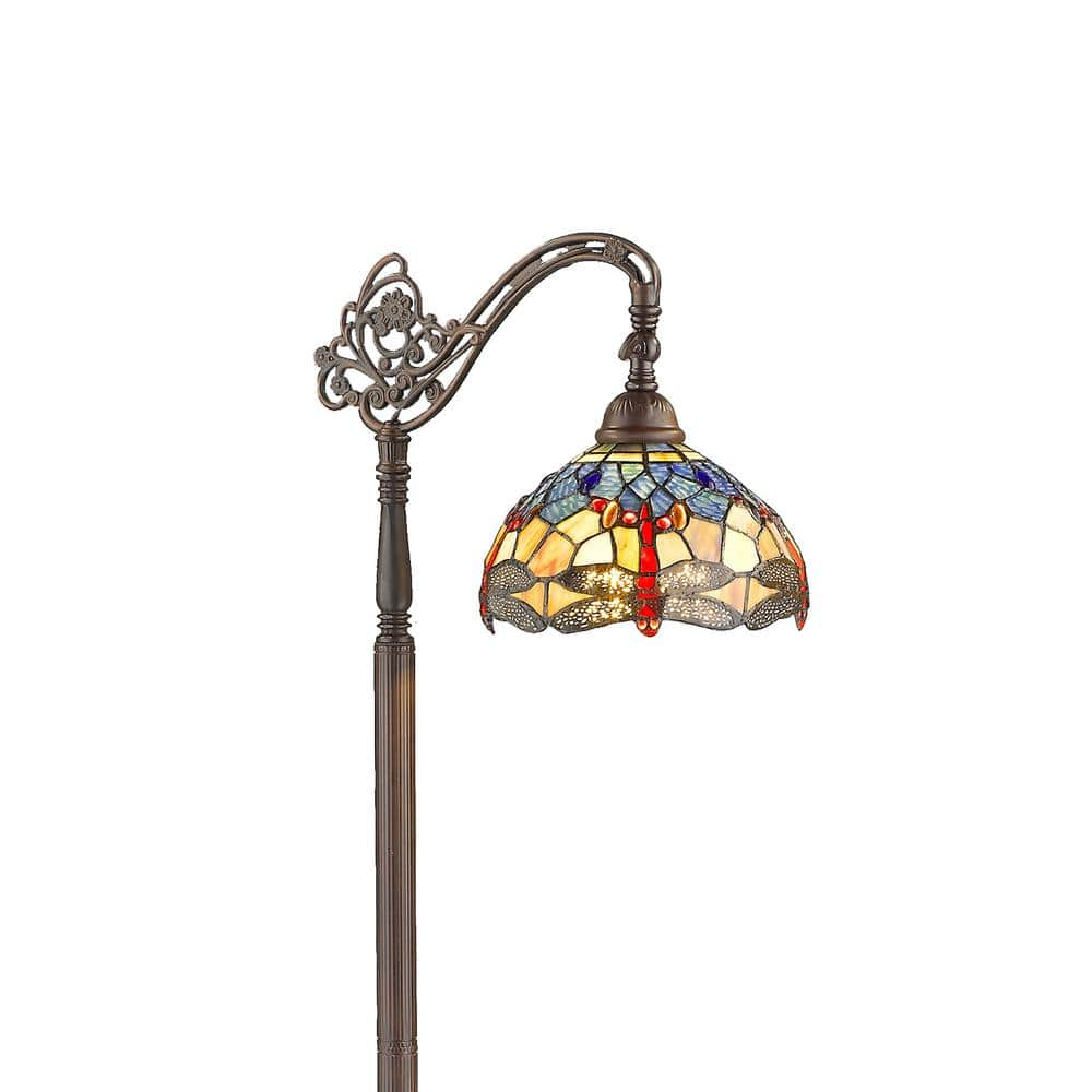 Warehouse of Tiffany 62 in. Dragonfly 1 Light Reading Multicolored ...