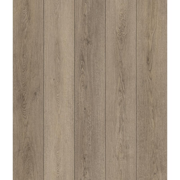 Home Decorators Collection Bokeelia Taupe Oak 6 MIL x 7.2 in. W x 42 in. L Click Lock Waterproof Luxury Vinyl Plank Flooring (25.2 sqft/case)