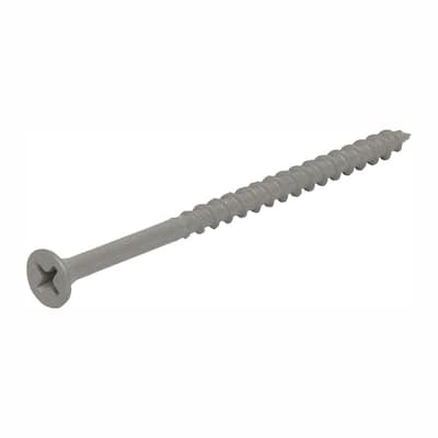 #10 x 3-1/2 in. Philips Bugle-Head Coarse Thread Sharp Point Polymer Coated Exterior Screw (1lb - Pack)
