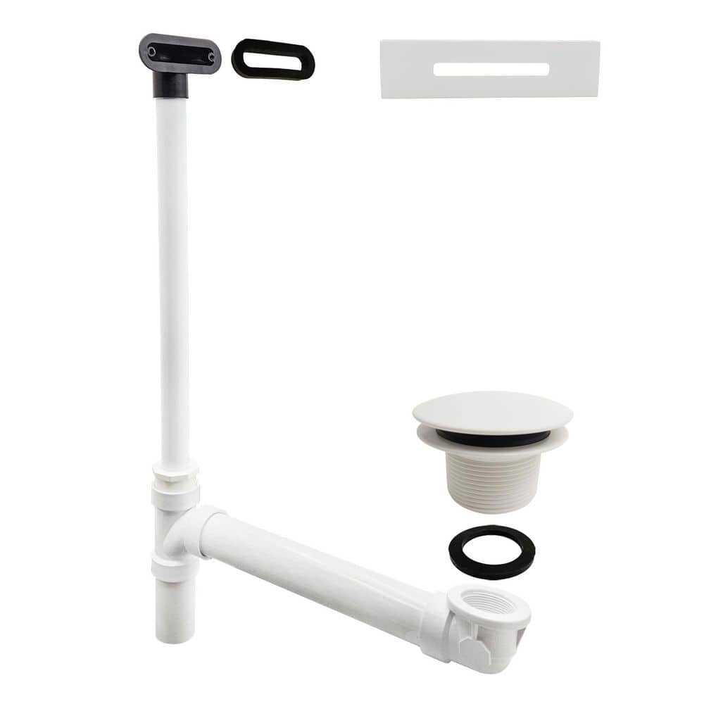 "19"" Low Profile Sch. 40 PVC Tub Waste Tip Toe Drain and Linear Overflow, Biscuit" price history on PriceWatchPro