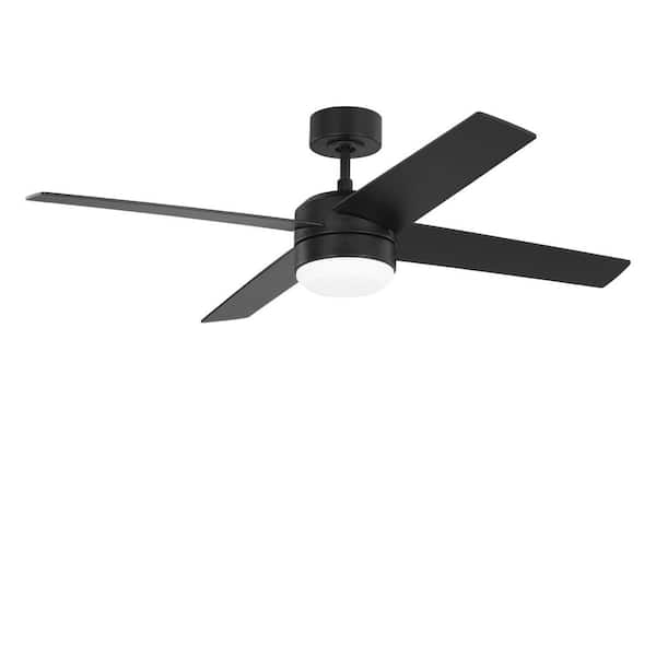 Generation Lighting Loni 52 in. Midnight Black/American Walnut