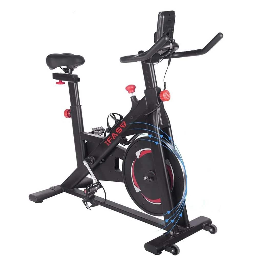 Modern Black Steel Exercise Bike with Tablet Holder and LCD Monitor price history on PriceWatchPro