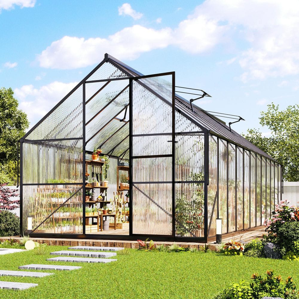 8 ft. W x 24.5 ft. D x 6.7 ft. H Aluminum Black Greenhouse price history on PriceWatchPro