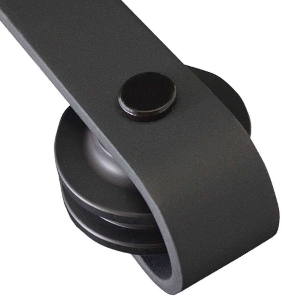 Primed Black Solid Core Bi-Parting Barn Door Kit