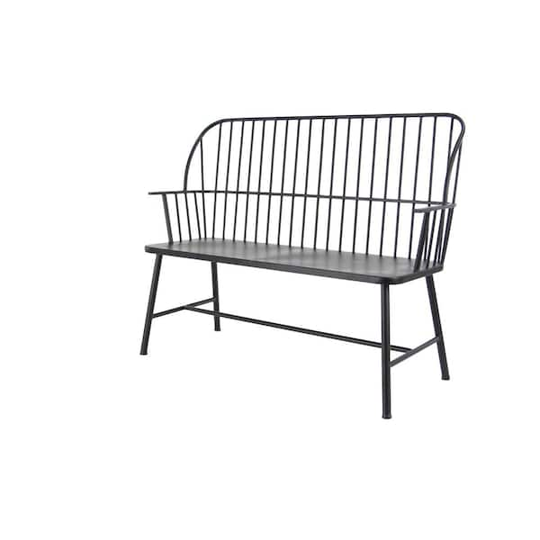 Small black metal discount bench