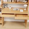 B BALANBO Beige Kids Study Desk with Hutch, Wooden Children's Computer Writing Desk, Kids Desk with Bookshelf and Drawers HJ888