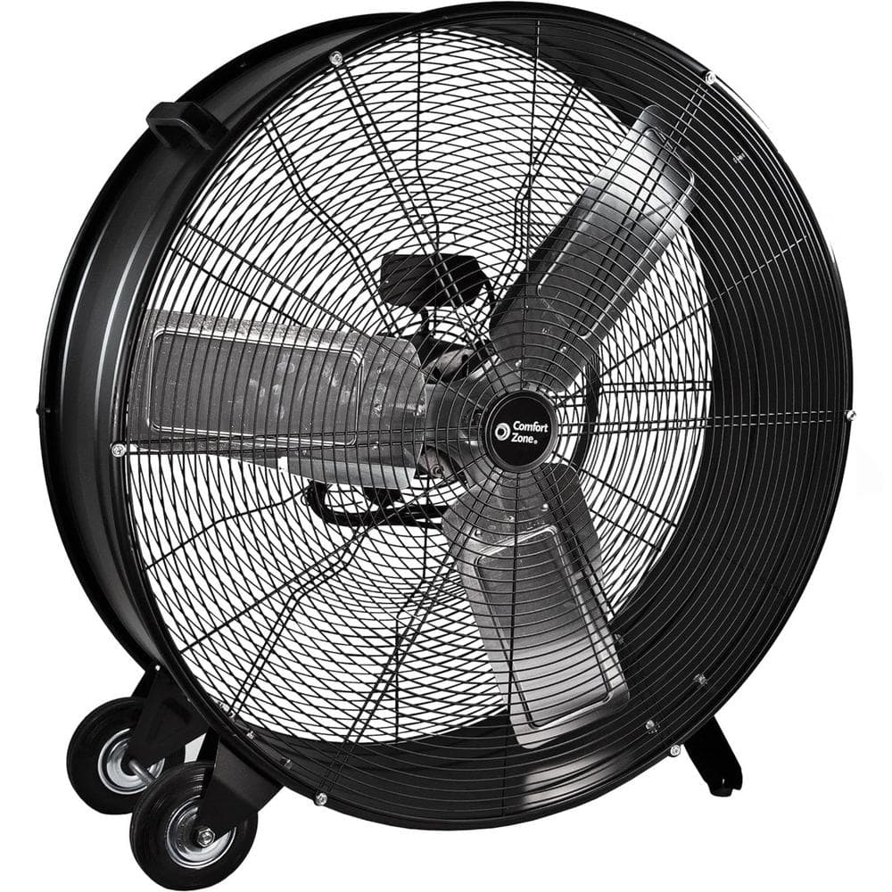 30 Inch 2 Speed High-Velocity Direct-Drive Industrial Drum Fan, Balanced Al