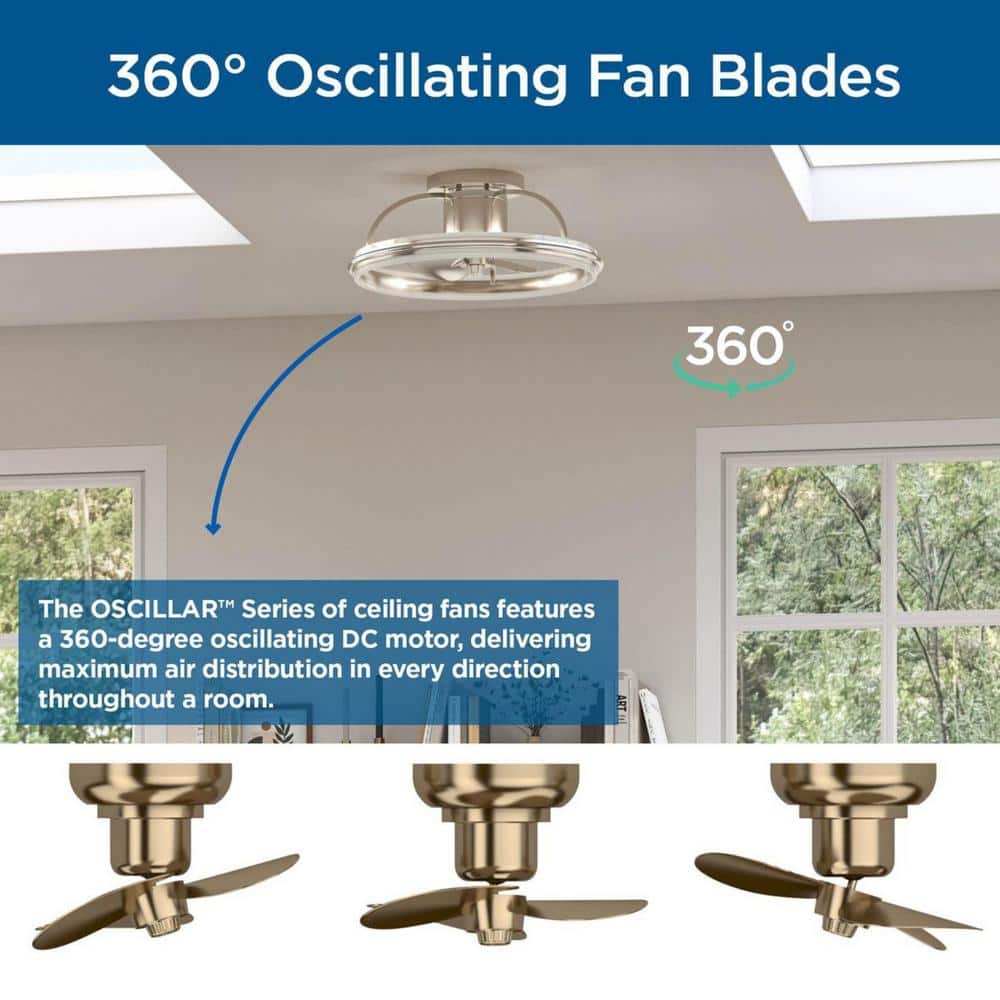 Matte Black Low Profile LED Chandelier Ceiling Fan with Remote
