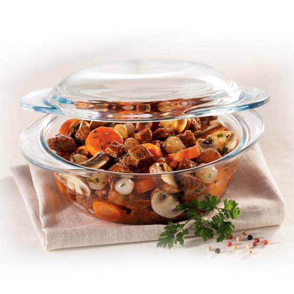 Celebrity 4-Piece Round Glass Casserole Set with Lids Celebrity 4-Piece Round Glass Casserole Set with Lids