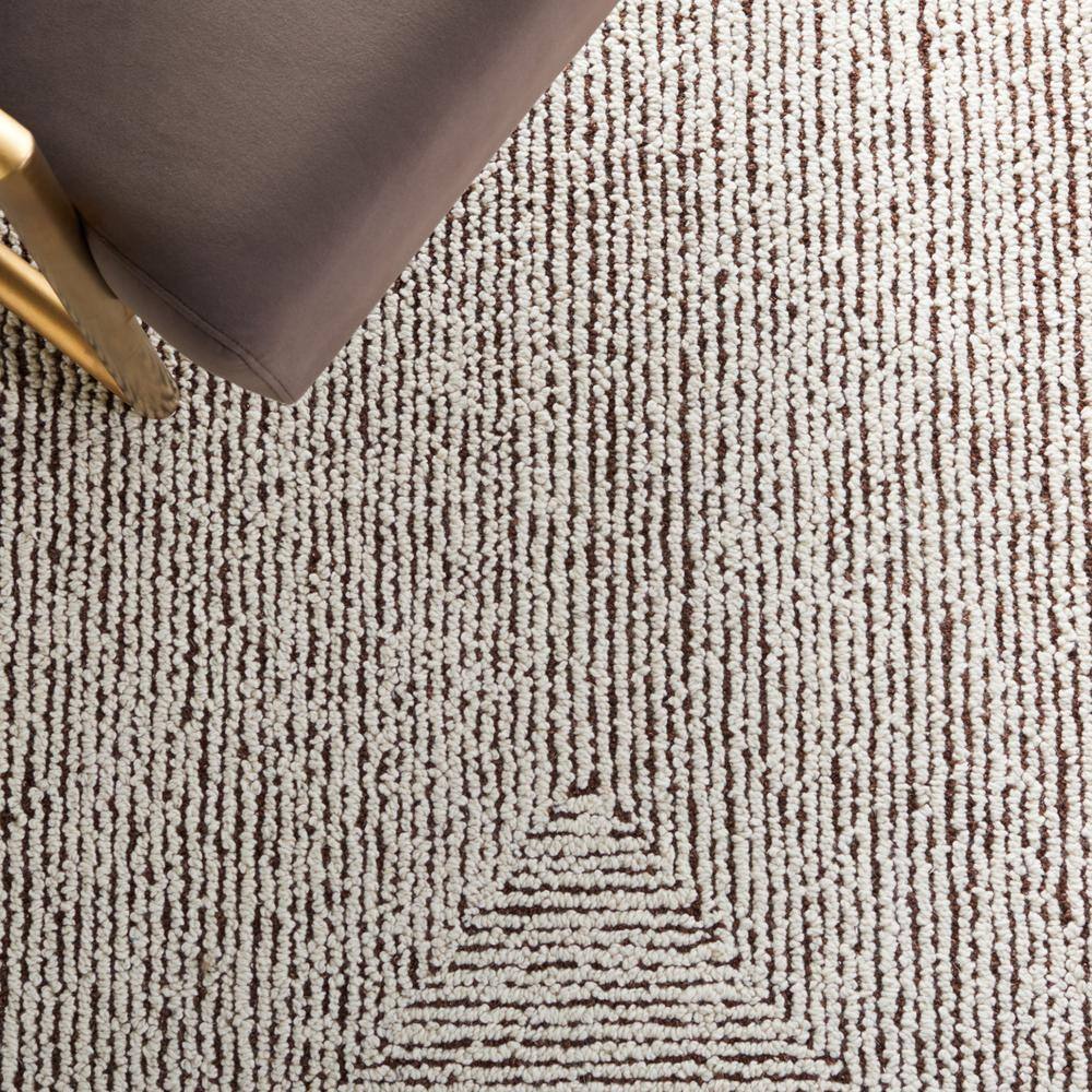 Handmade Black Abstract Tufted Wool 4' x 6' Rug