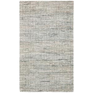 Marbella Light Gray Doormat 3 ft. x 5 ft. Solid Area Rug