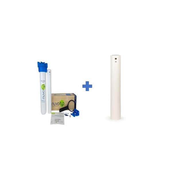 NuvoH2O Home Whole House Salt-Free Eco-Friendly Water Softener/Conditioner System and Cartridge Bundle