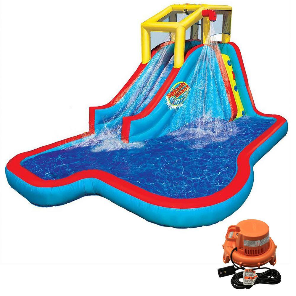 BANZAI Slide and Soak Splash Park Inflatable Outdoor Kids Water Park Play  Center BAN-35076 The Home Depot