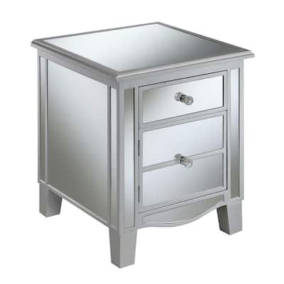 Silver Mirror End Tables Accent The Home Depot Silver Mirror End Tables Accent, Silver Mirror End Table