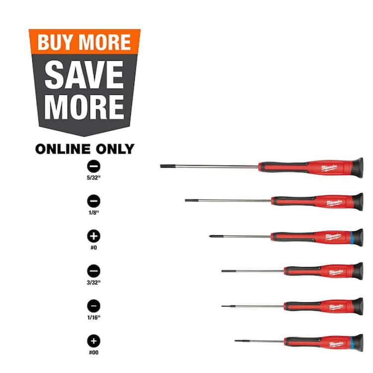 Milwaukee Precision Phillips Screwdriver Set (6-Piece)