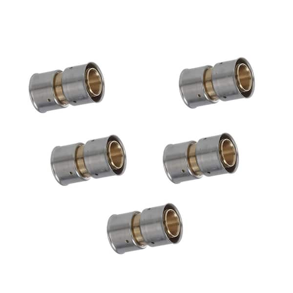 PureFlow 1-1/4 in. x 1-1/4 in. Press Zero Lead Bronze Coupling (5-pack)