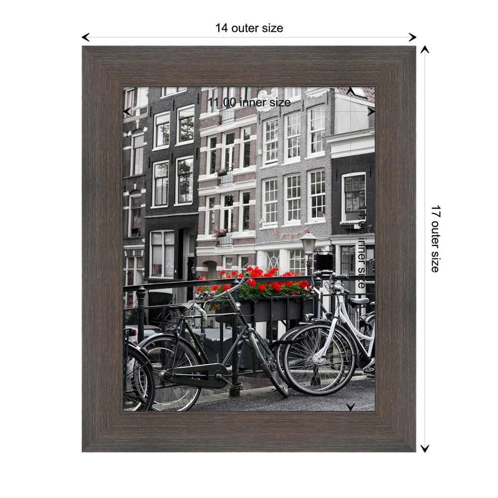 Chocolate Brown Hardwood Narrow Wall Picture Frame