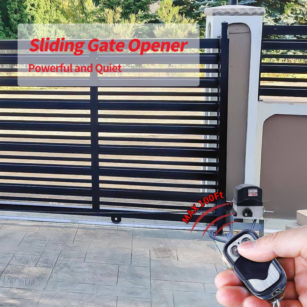 ALEKO AC2700 Heavy-Duty Sliding Gate Opener Kit with Remote Control