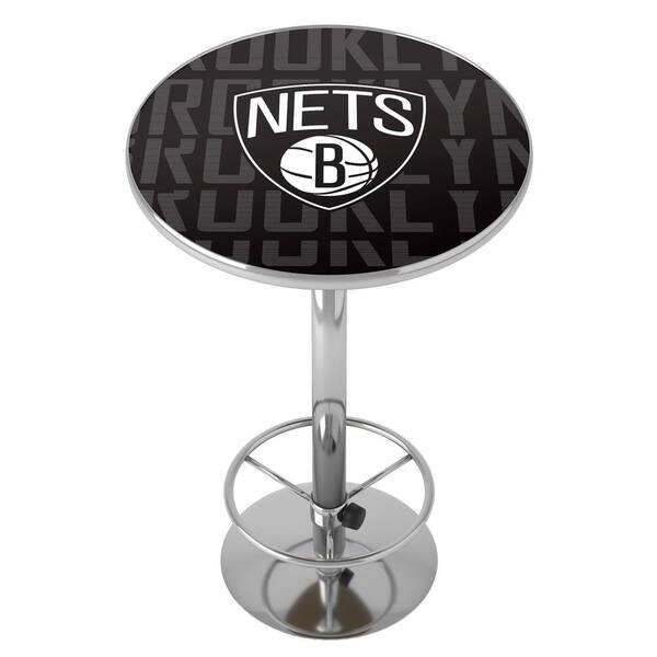 Brooklyn Nets Logo Black 42 in. Bar Table NBA11BN-HD - The Home Depot