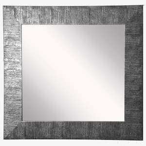 16 in. W x 16 in. H Framed Square Bathroom Vanity Mirror in Silver