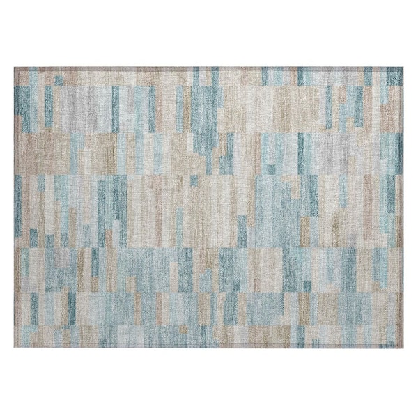 Chantille Machine Washable Indoor/Outdoor Abstract ACN3107 Linen 2 ft. x 3 ft. Accent Rug