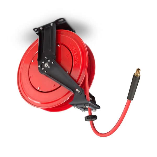 Black Bull 50 Foot Retractable Air Hose Reel with Auto Rewind at