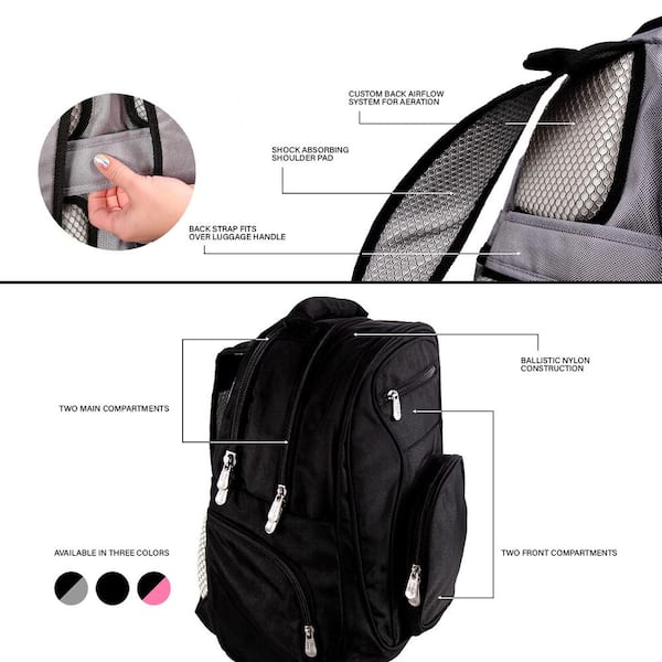 Mojo Black Philadelphia Phillies 19'' Personalized Premium Wheeled Backpack