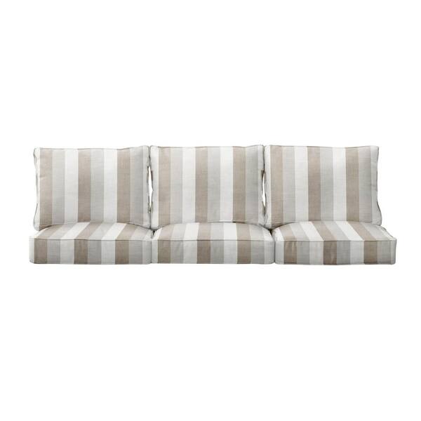 1101Design 27 in. x 30 in. Deep Seating Indoor/Outdoor Couch Cushion Set in Sunbrella Direction Linen