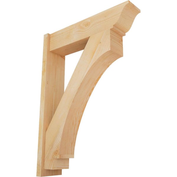 Ekena Millwork 8 in. x 44 in. x 32 in. Douglas Fir Imperial Traditional Rough Sawn Outlooker