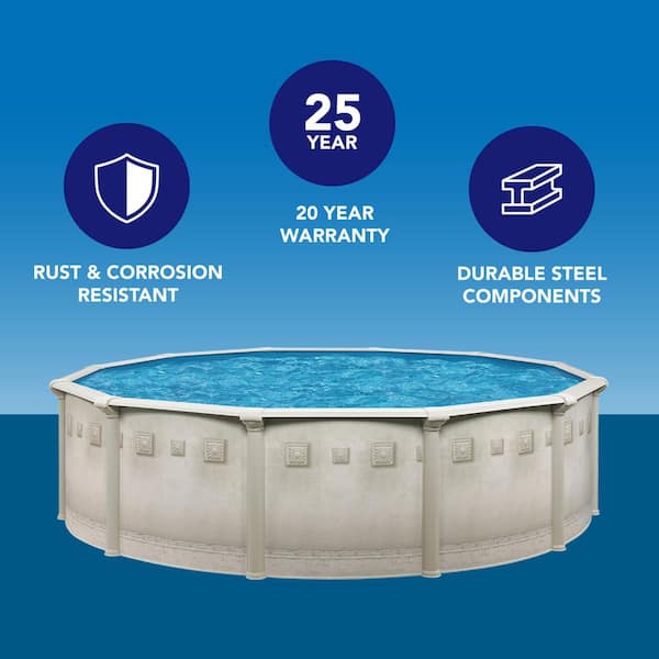 Palisades 27 ft. round 52 in. deep Above Ground Hard Sided Standard Pool Package