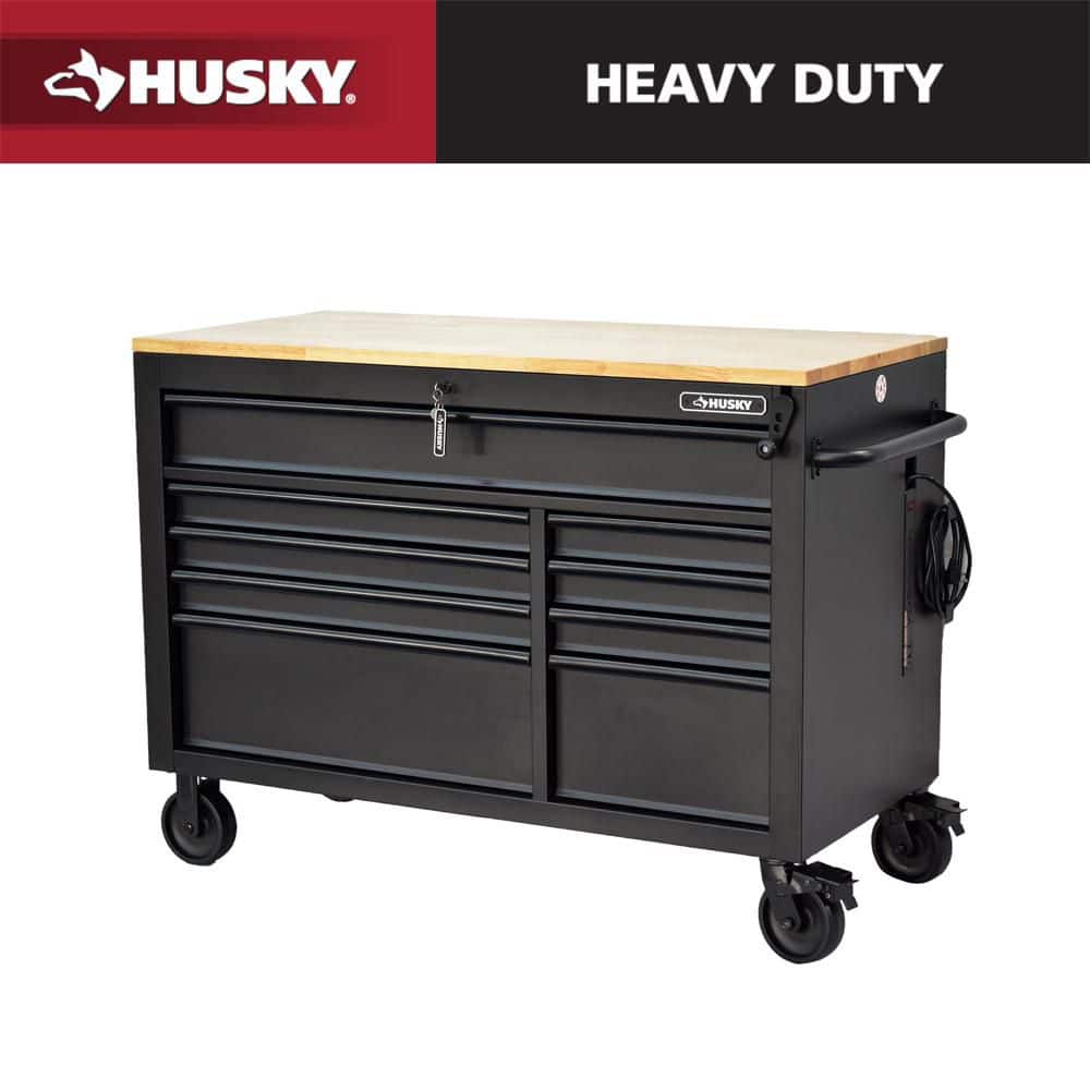 Reviews for Husky 52 in. W x 25 in. D Heavy Duty 9-Drawer Mobile