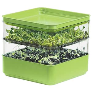 2-Tiered Indoor Seed Sprouter Counter-top Growing Kit