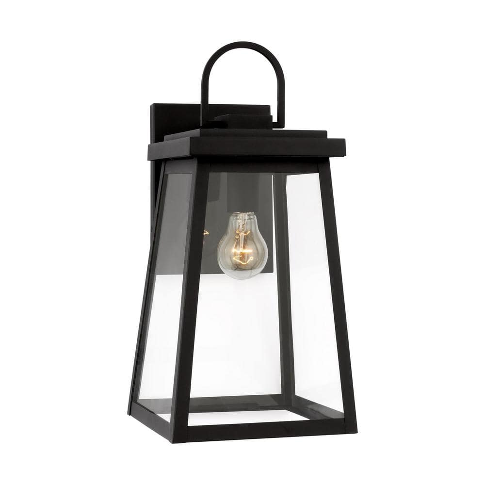 Founders 1-Light Black Bronze Outdoor Wall Lantern with Dimmable Energy Star