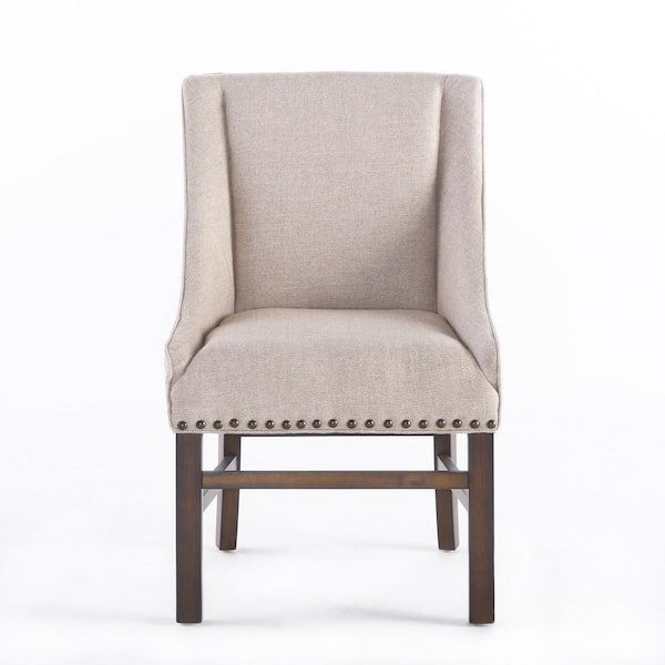 Noble House James Natural Fabric Dining Chair