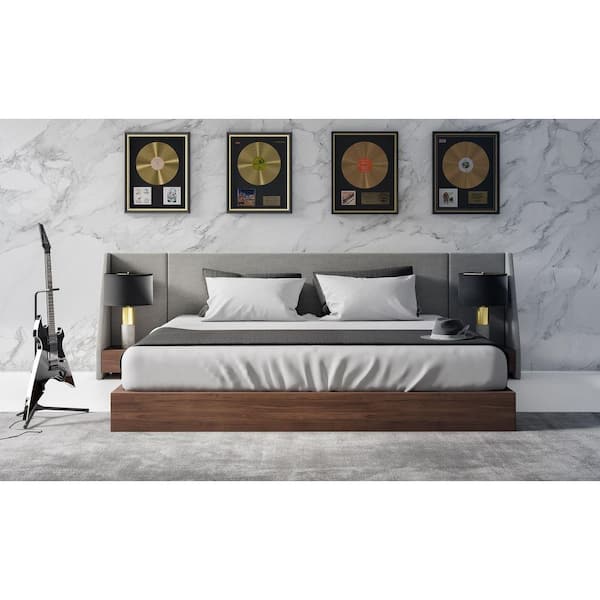 Nova Domus Janice Modern Brown Wood Frame Queen Platform Bed