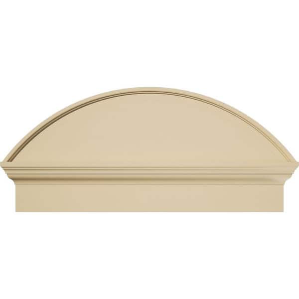 Ekena Millwork 32 in. W x 14-7/8 in. H x 2-3/4 in. P Segment Arch Smooth Signature Urethane Combination Pediment, Primed Tan
