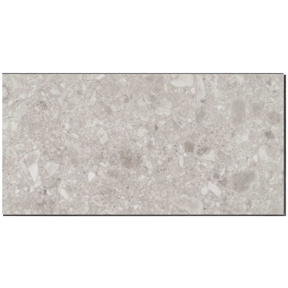 Gray Terrazzo Look 12" x 24" Waterproof Vinyl Tile