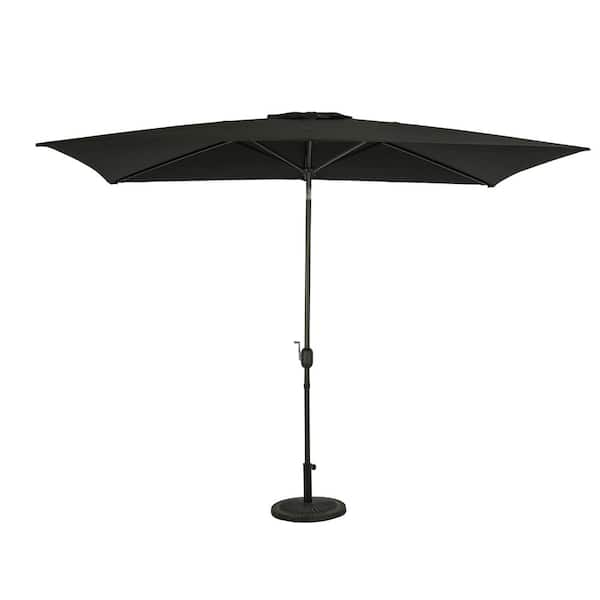 Accountant ketting operator Island Umbrella Bimini 6.5 ft. x 10 ft. Polyester Rectangle Market Patio  Umbrella in Black NU6858 - The Home Depot