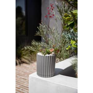 Demi 6 in. Round Grey Plastic Pot Planter (2-Pack)