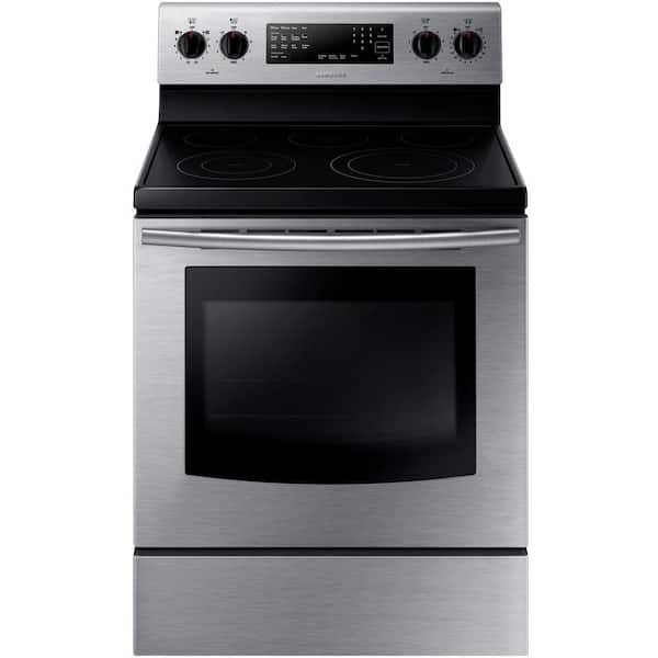 Samsung 30 in. 5.9 cu. ft. Electric Range with Self-Cleaning Convection Oven in Stainless Steel