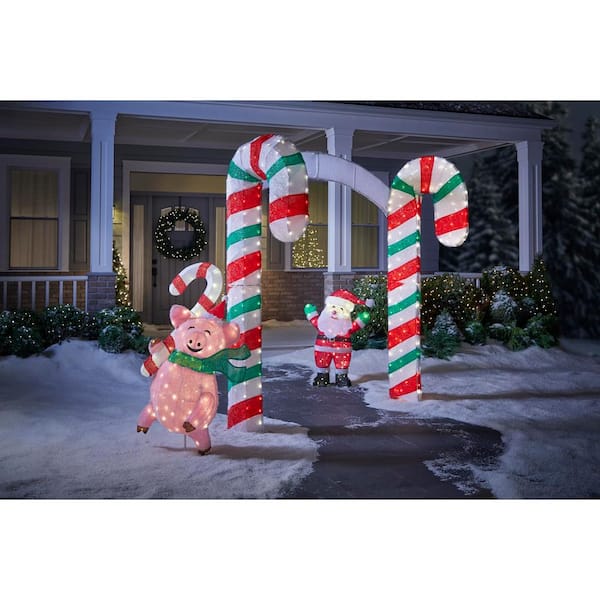 Toasty Tinsel 37 in. Christmas Warm White LED Traditional Santa