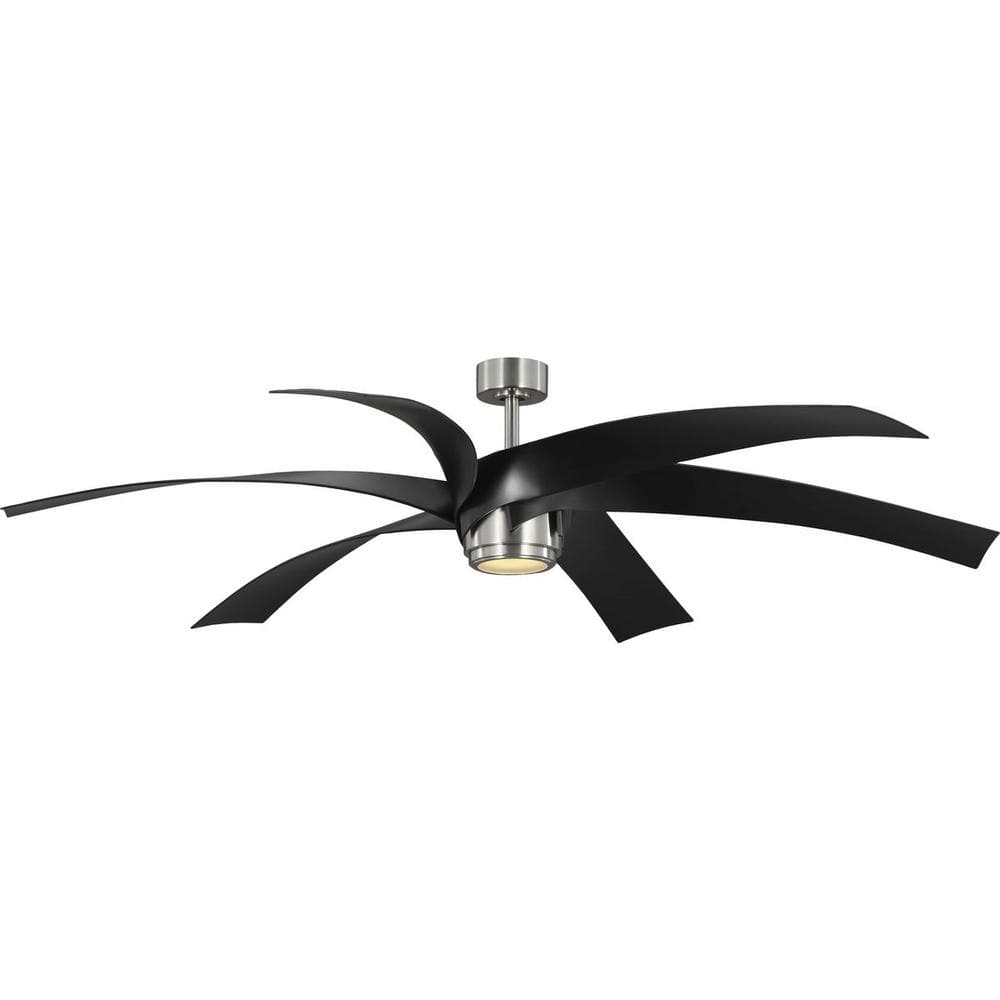 Insigna 72 in. Indoor/Outdoor Integrated LED Brushed Nickel Contemporary Ceiling Fan with Remote for Living Room price history on PriceWatchPro
