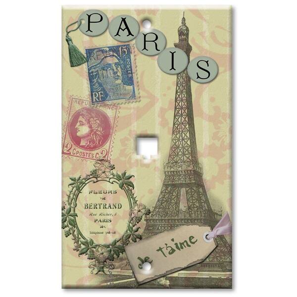 Art Plates Paris Je T'aime Phone Jack Wall Plate