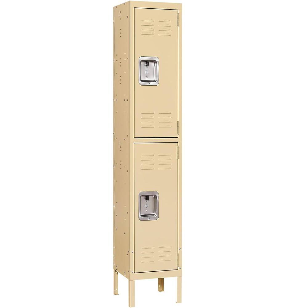 Mlezan 4-Tier Metal Locker with 2-Doors, Storage Locker for Gym, School ...